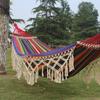 A1R Double Hammock: Anti-Rollover, Thick Canvas, Tassels, Outdoor Camping Swing for Two