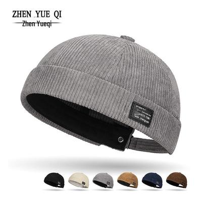Elegant Korean Corduroy Tang Hat - Unisex Japanese Style Melon Cap for Spring, Autumn, and Winter