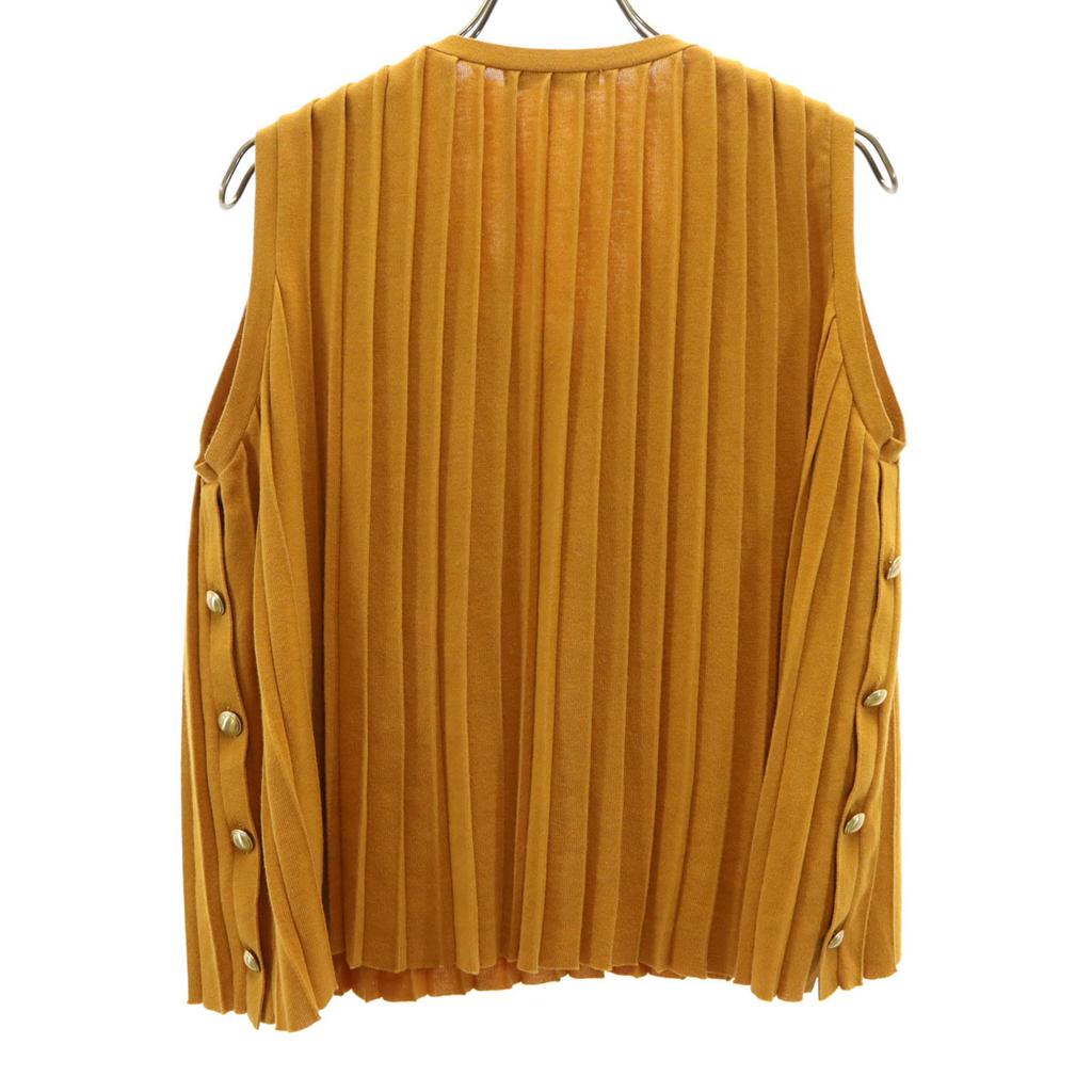 JOURNAL STANDARD No sleeve Pleated V-neck knit Camel Women Used