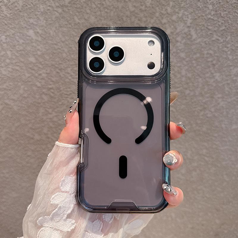 

For IP17PROMAX Magnetic Three in One Anti Drop Phone Case for Apple 17 Phone Case with Hanging Rope For iPhone 17 Pro Max