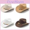 Traditional Western Wool Felt Hat With Large Brim For Outdoor Fashion And Sun Protection