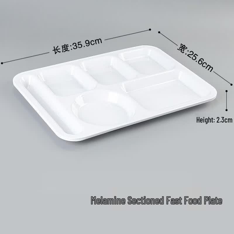 Chuzhou A5 Thickened Melamine 6-Compartment Tray