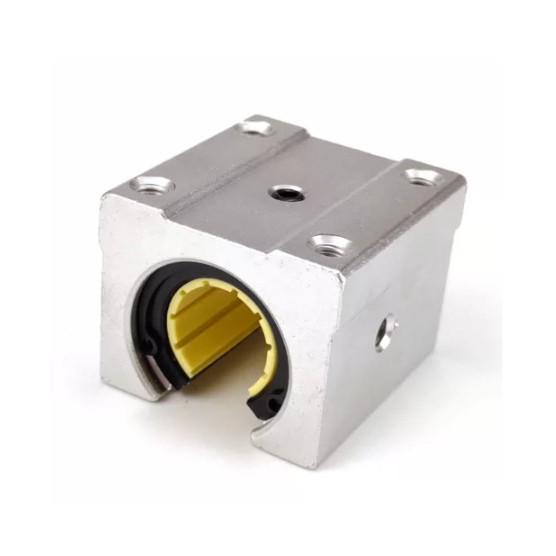 Silver SBR Open Linear Bearing Slider for CNC Woodworking, Aluminum-PVC Assembly