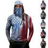 Camiseta Casual con Capucha de Manga Larga para Hombre con Protección Solar