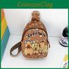 Adorable Cartoon Children's Backpack Trendy Nylon Crossbody Bag For Boys And Girls