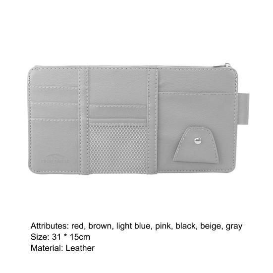 Visor Storage Pouch Multi-purpose Large Capacity Slim Fit Car Document Organizer Storage Pocket