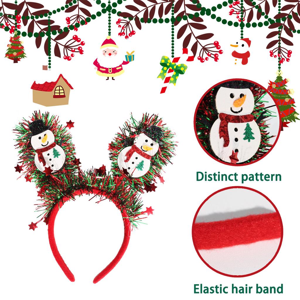 Christmas hair clip for women new year headband new year hoop on the head teenage girls accessories christmas hair band