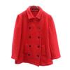 Gloverall British Wool Blend Pea Coat 8 Red Women Used