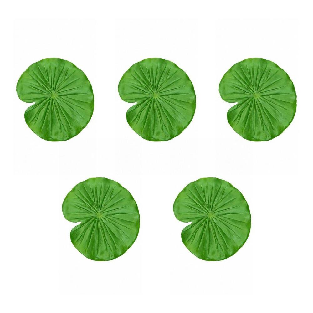 5Pcs Green Artificial Banana Leaf Mat 18/28/38cm Lotus Leaf Tray Liner for Food Display Decoration
