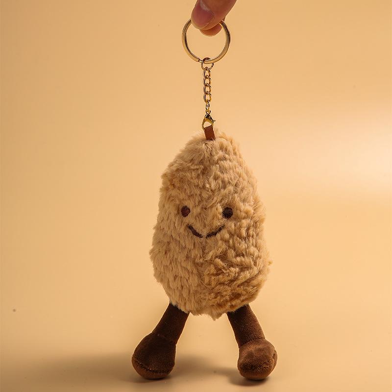 Creative Peanut Doll Plush Toy with Persimmon Pendant - Fruit Simulation Pillow