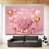 Happy Mother's Day Backdrop Thanks Best Mom Floral Flower Love Heart Mothers Day Birthday Photography Background Photo Studio