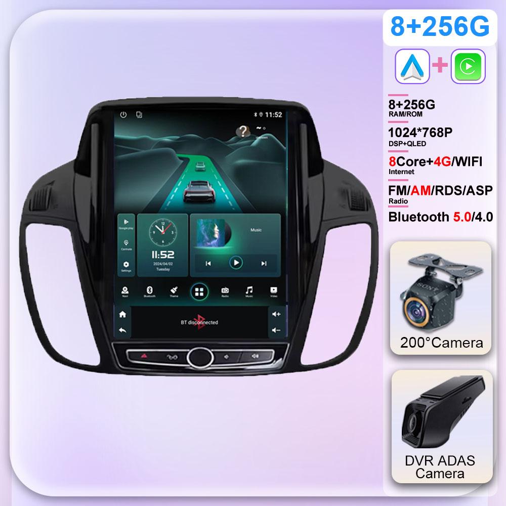 9.7 Inch Android For Ford KUGA C-max Escape 2013 - 2015 Car Radio Auto Multimedia Player GPS Navigation Carplay 5G WIFI No 2Din