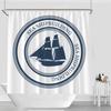 Vattentät duschdraperi med maritim ankare och medelhavsmotiv