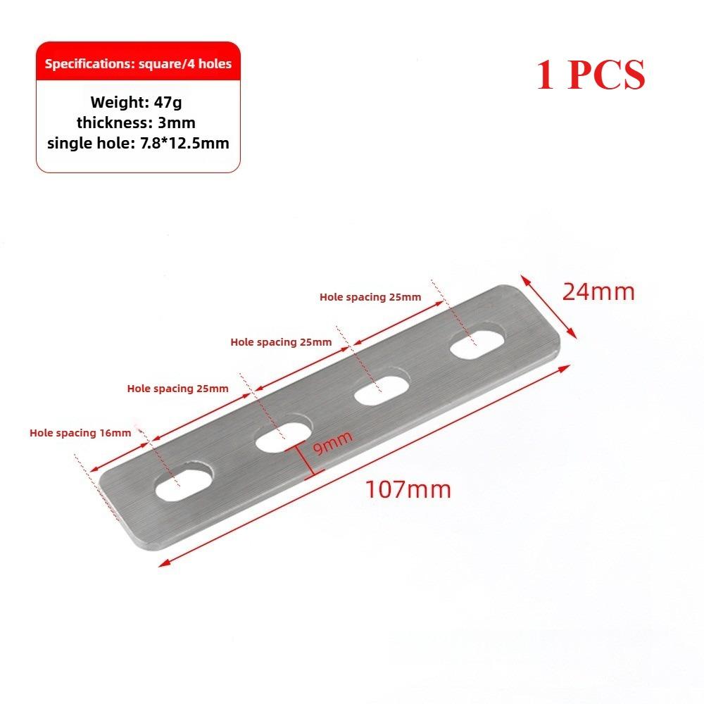 Stainless Steel Flat Corner Bracket Mending Joining Plate Repairing Fixing Connector Furniture Cabinet Shelves Straight Brace