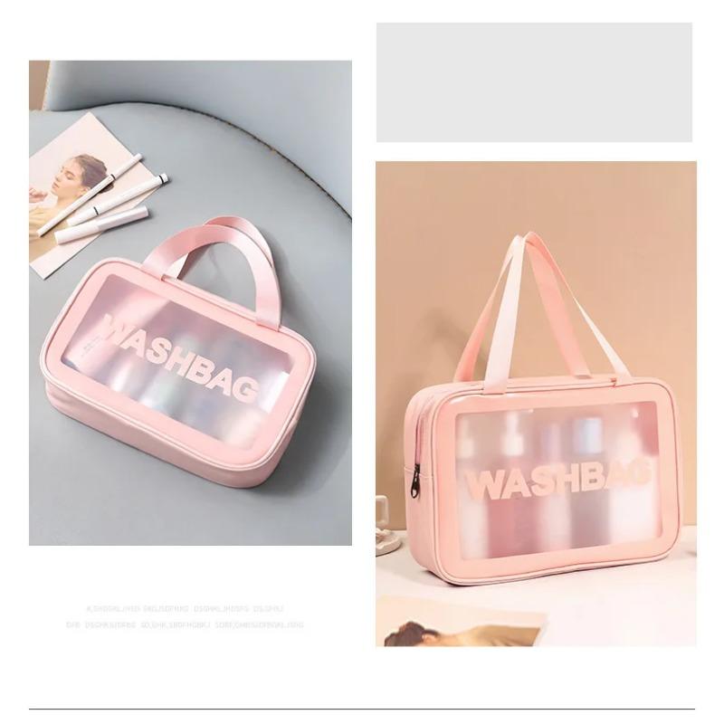 New Transparent Makeup Bag Set Toiletry Organizer Washbag for Women Portable Toiletries Pouch Travel Essential Cosmetics Bag