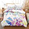 Aikatsu! Anime Bedding Set 3PCS Soft Microfiber Duvet Cover Pillowcases Cute Idol Printed Bed Set for Kids Girls Bedroom Decor