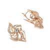 Luxury Boho  Rose Gold Earrings For Women Micro-Wax Inlay Natural Zircon Crystal Earrings Flower Bridal Wedding Jewelry