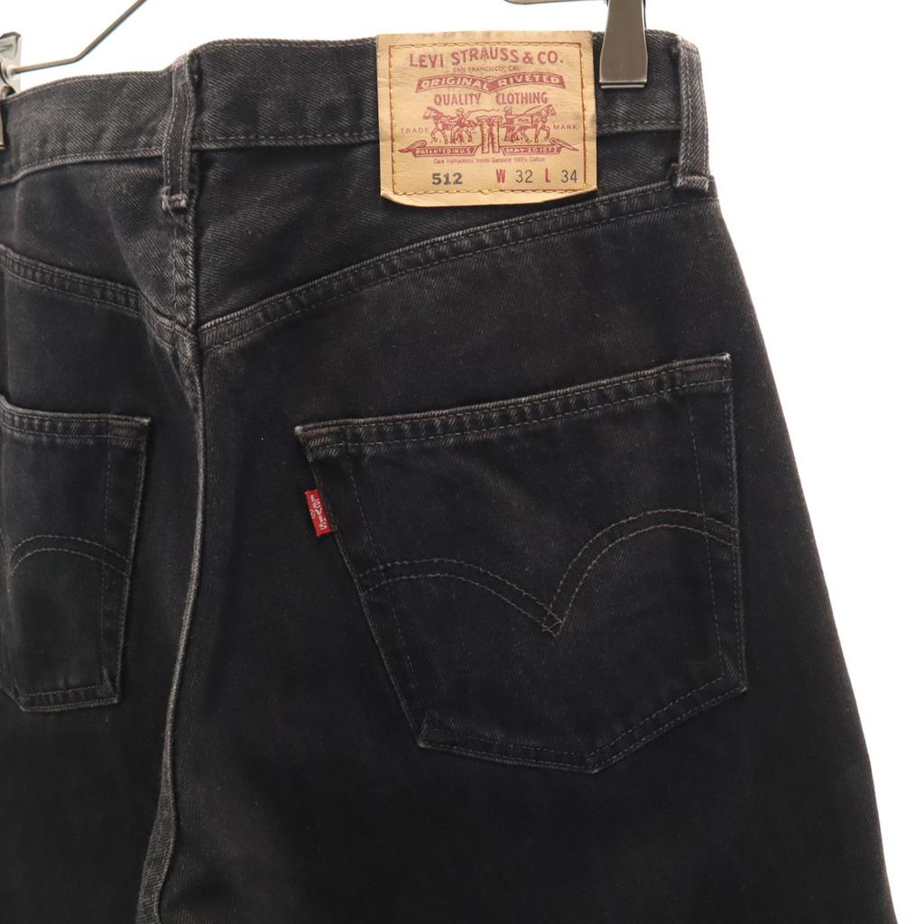 Levi's 90s 512 Old Straight Denim Pants W32 Black Jeans Men's Used