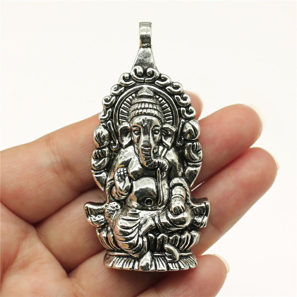 2pcs Charms Big Elephant For Jewelry Making DIY Jewelry Accessories Antique Silver Color Big Elephant Pendant Charms