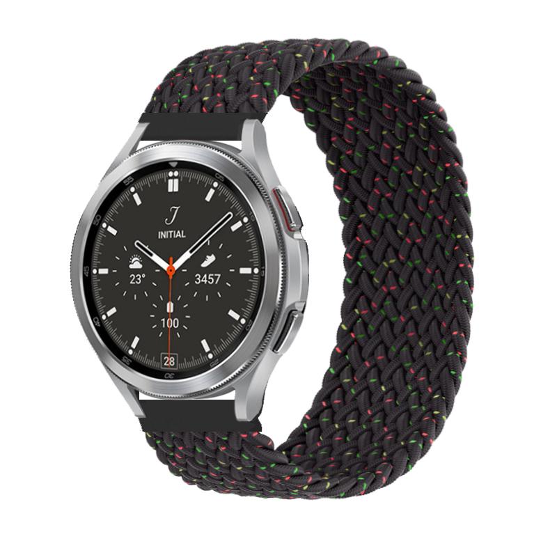 20mm 22mm Band for Samsung Galaxy watch 6 7 4 5 pro active 2 Gear S3 braided solo loop bracelet correa Huawei watch GT 2 3 strap