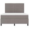 Box Spring Bed with Headboard Taupe 160 X 200 Cm Fabric