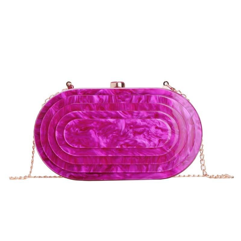 Acrylic Clutch Bag With Magnetic Closure For Summer Evening Wear