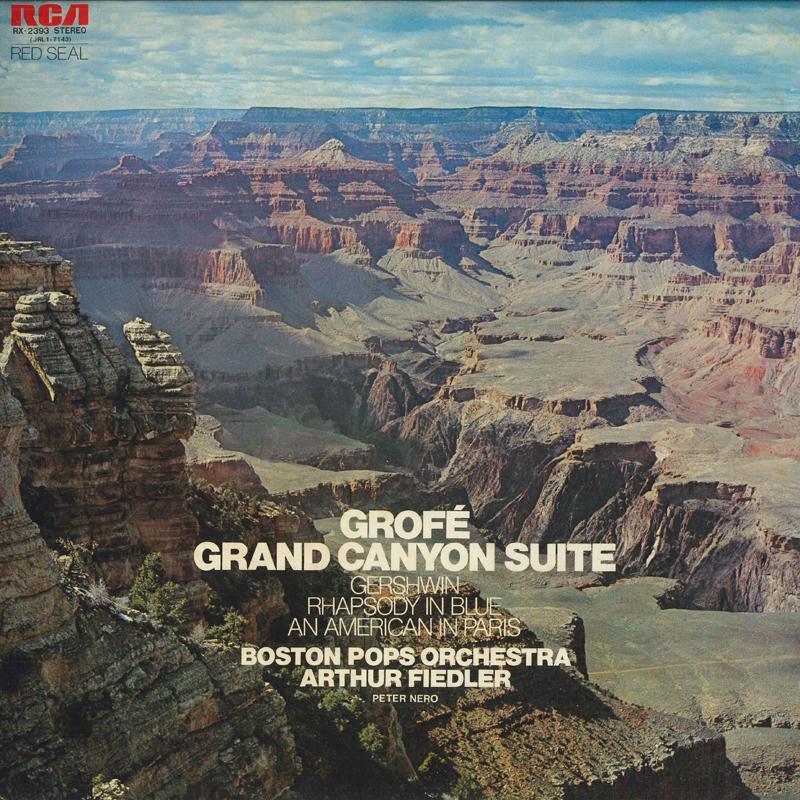 LP Record ARTHUR FIEDLER, BOSTON POPS ORCHEST - Grofe: Suite Grand Canyon / Gershwi RX2393 RCA RED SEAL 1979 Japan Obi Classical Used