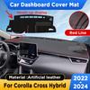 For Toyota Corolla Cross -2024 Car Dashboard Cover Mat Dash Board Sun Shade Pad Anti-UV Artificial Leather Accessories