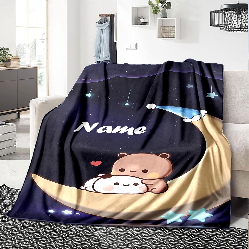 Personalizza Nome Personalità Bubu Dudu (3) Coperta Morbida e Calda per Divano, Ufficio, Letto, Viaggio, Pausa Pranzo, Regalo Adatto a Tutte le Stagioni