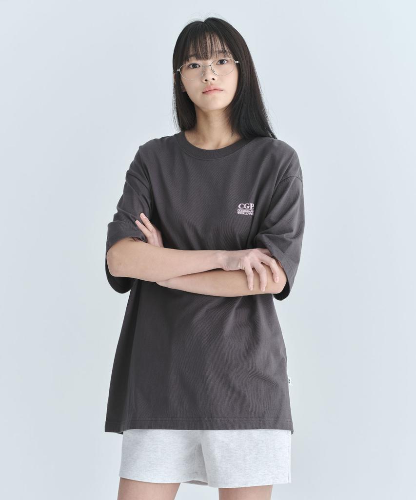 CGP Square Color Logo Short Sleeve T-Shirt - Charcoal