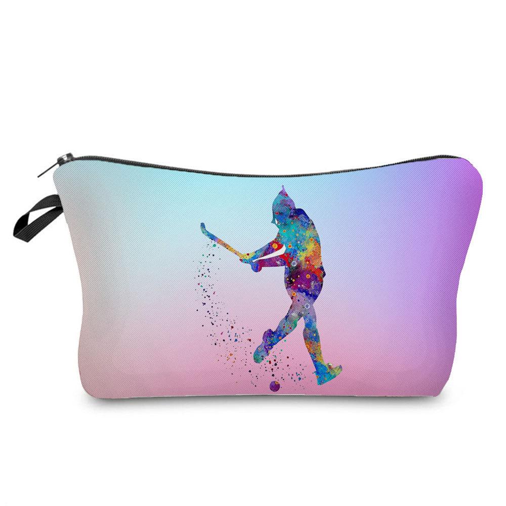Women Gymnastics Print Cosmetic Bag Toiletries Organize Travel Storage Case KTB