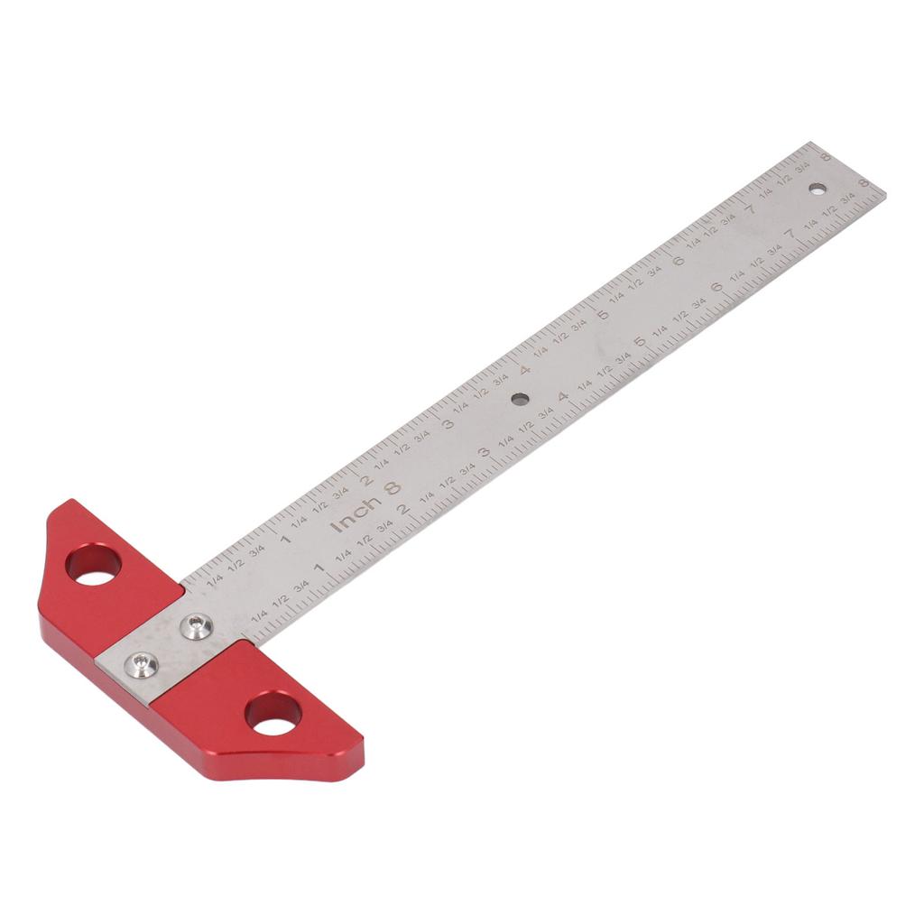T-Winkel 8 Zoll Zeichnen Metall Holzbearbeitung Layout Messen Anreißnadel Metrische Imperiale Skala für