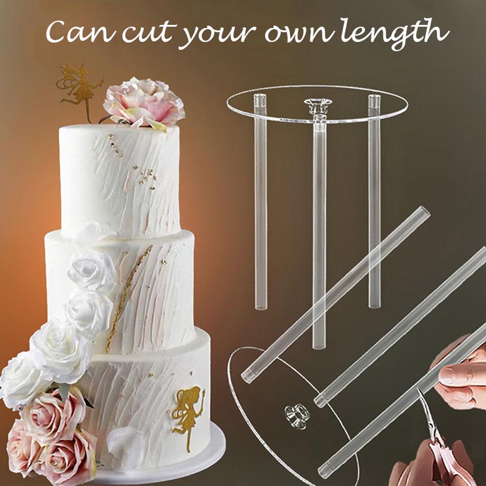 Multi-layer Cake Stand Suspended Gasket Cake Tier Support Cake Dowel Rods Set Cake Stands Support Straw Frame DIY Cake Decor