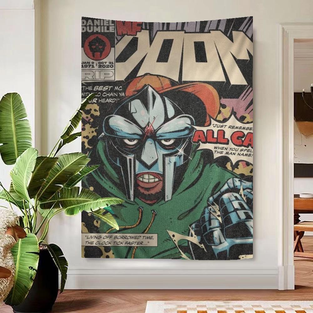 MF DOOM Arazzo da Parete Fai-da-te Appeso Tarocchi Tappeti da Parete Hippie Arredamento per Stanza e Casa