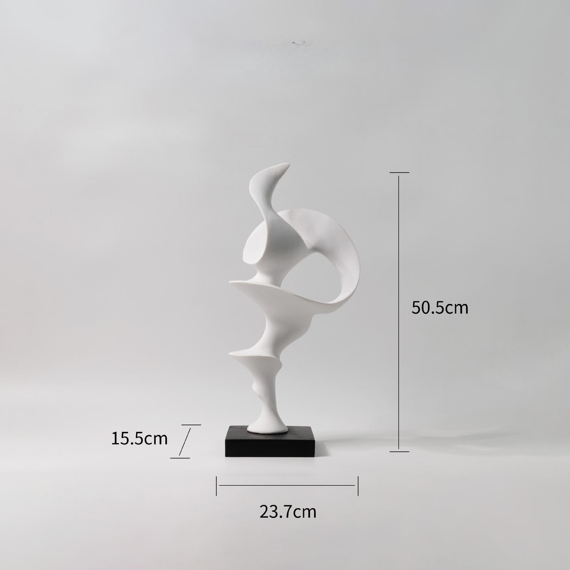 Абстрактные поделки из смолы Геометрическая вращающаяся статуэтка танцовщицы Белая статуя Декоративные фигурки Аксессуары для украшения дома