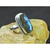 Natural Labradorite 925 Sterling Silver Octagon Handmade Vintage Ring US-6.5 MK-61