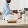 New Microwave Splash Cover High Temperature Resistant Microwave Guard Lid Transparent Food Heating Cover With Steam Vent Handle