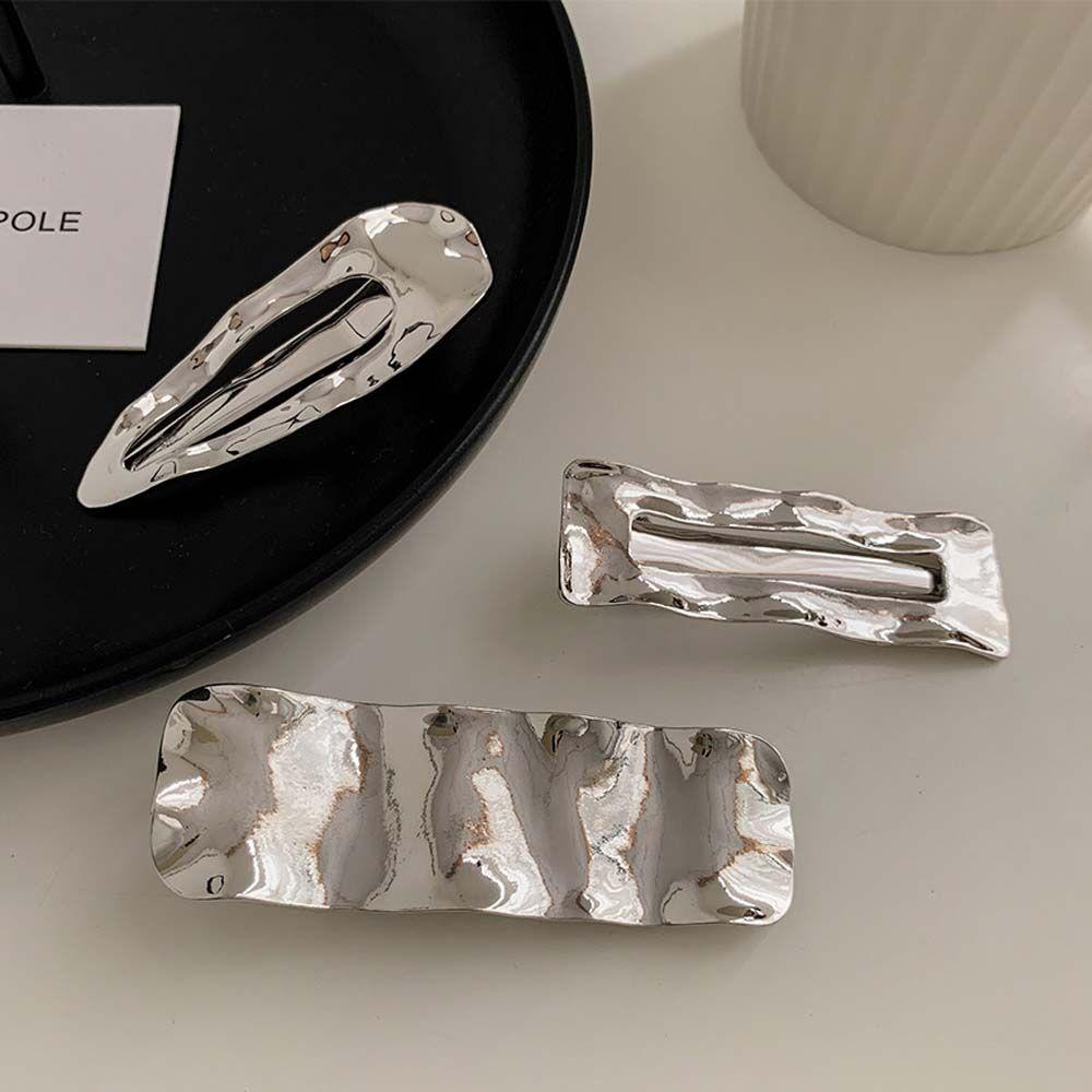 Women Headwear Hollow Punk Hair Clips Side Bangs Hair Clips Fix Fringe Barrette Metal Hair Pins