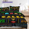 PacMan Tournaments Retro Fun Three-piece Set(1 * Duvet Cover + 2 * Pillowcase, Without Core) Bedding Set Soft and Comfortable