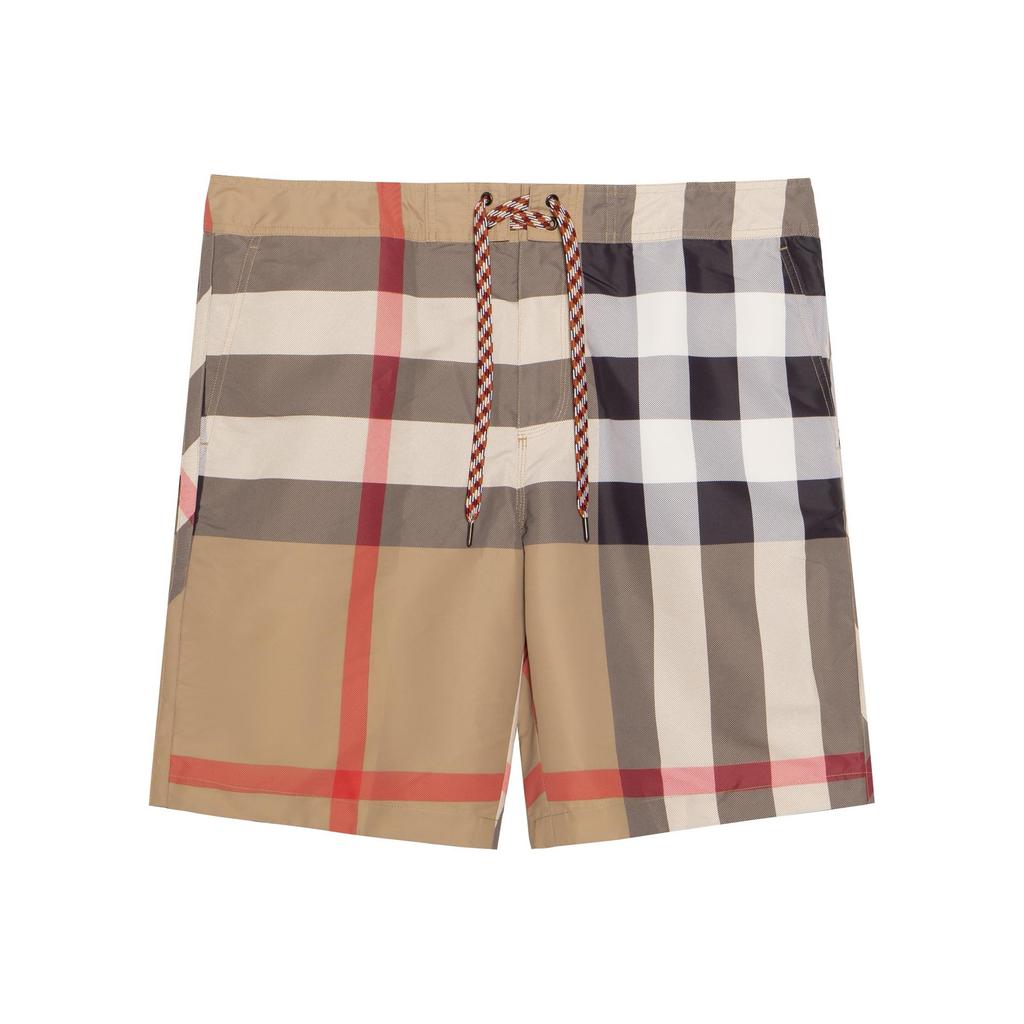 Burberry Men Check Swim Shorts Archive Beige 80226471