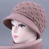 Hats Women's Fashion Versatile Mom Hat Wool Hat Ear Protection Hat Winter Plush Warm Peaked Cap Knitted Hat