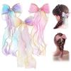 SEEWEN Hair Cute Pearl Hair Set of Braided Organza Hair Clips for and Perfect for and Princesses Clips, Ribbons, Barrettes, Hairpins, Ornaments, 3,