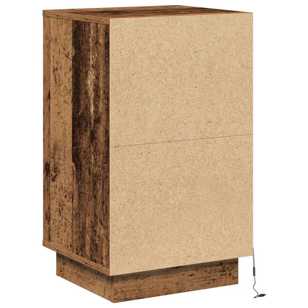 Nightstand Reclaimed Wood Look 39 x 34.5 x 65 cm Engineered Wood