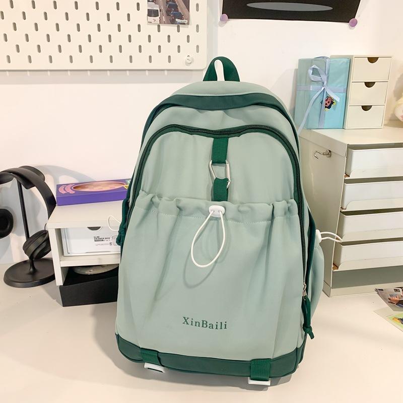School bag female college student Korean version niche high-value durable backpack women's light and simple large capacity backpack new style