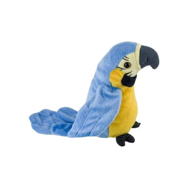 Talking Macaw Parrot Plush Toy Stuffed Animal That Repeats What You Say Electronic Record Animated Speaking Bird Pet for Kids
