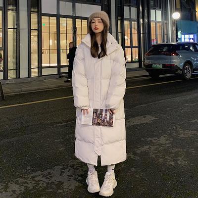 Extended New Winter Loose Thickened Hooded Knee Cotton Jacket