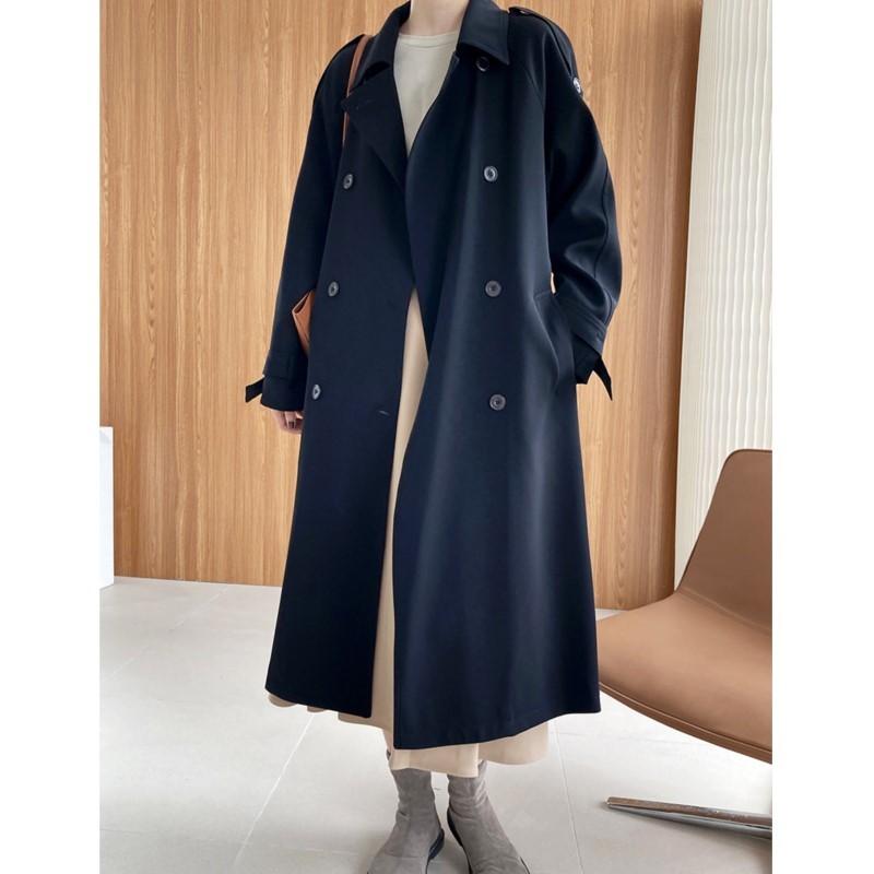 Johnature Fall Draped British Style Loose Long Over The Knee Fashion Casual 3 Colors Trench Women Coats