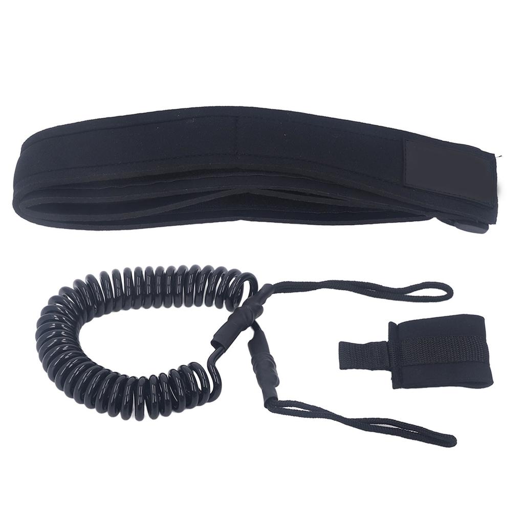 6mm Surfboard Leash Reliable High Strength TPU Coiled Spring Waist Safety Rope for Water Sport