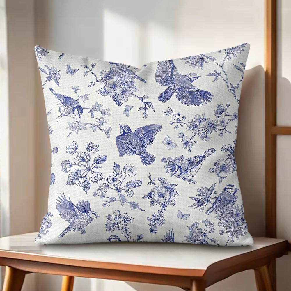 Bohemian Style Texture Cushion Cover Natural Linen Organic Fabric DoubleSided Printing Couch Pillow Covers Home Decor