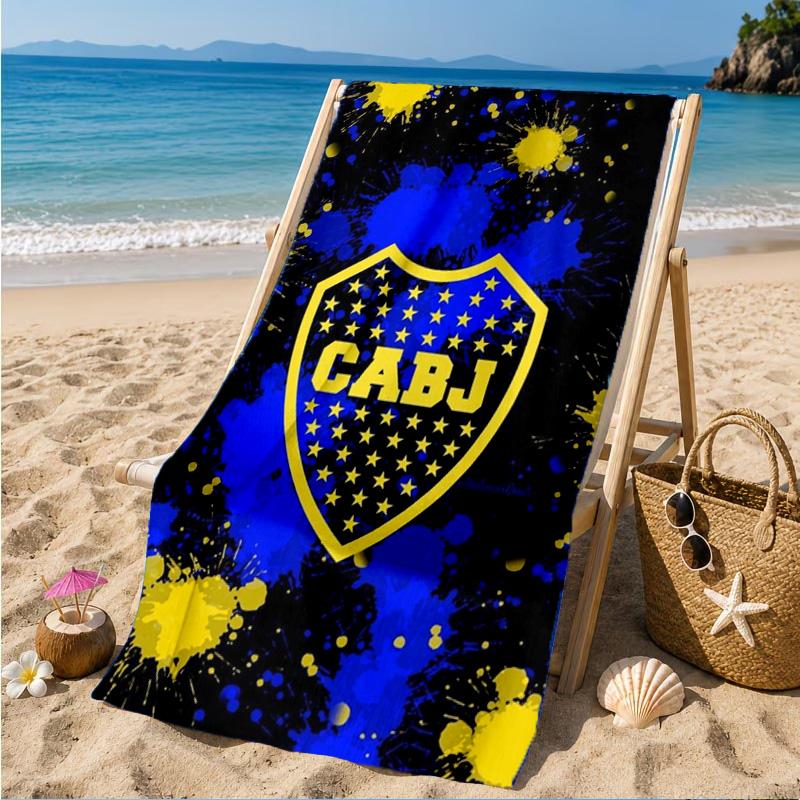 Juniors Football Club Design Printed Microfiber Beach Towel, Soft And Absorbent, Quick-Dry, Ideal for Summer Travel, Beach Essential, Swimming Pool